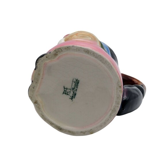 Vintage Old Woman Figural Pitcher Creamer Japan Umbrella Handle - Picture 6 of 7